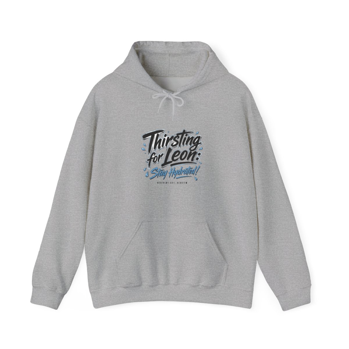 Resident Evil Requiem "Thirsting for Leon: Stay Hydrated!" Hoodie - alternate angle 2, merchandise