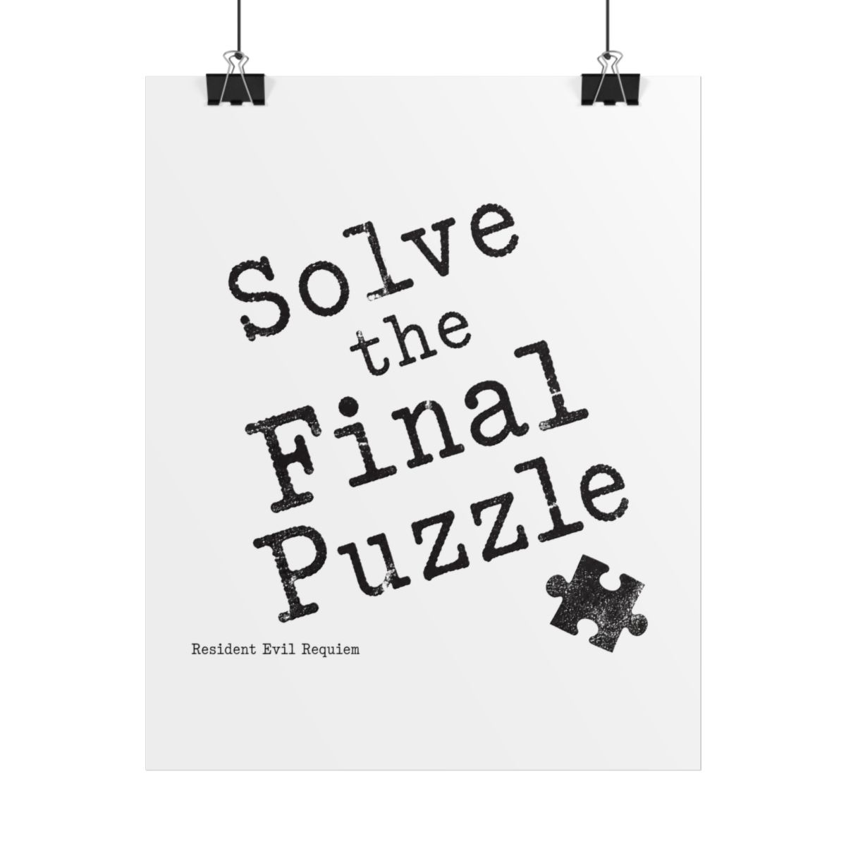 Resident Evil Requiem "Solve the Final Puzzle" Poster