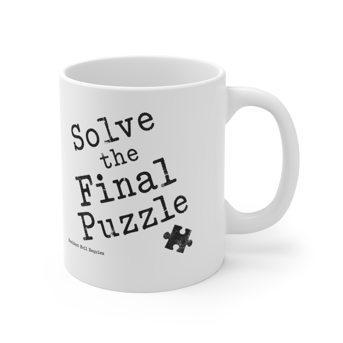 Resident Evil Requiem "Solve the Final Puzzle" White Mug