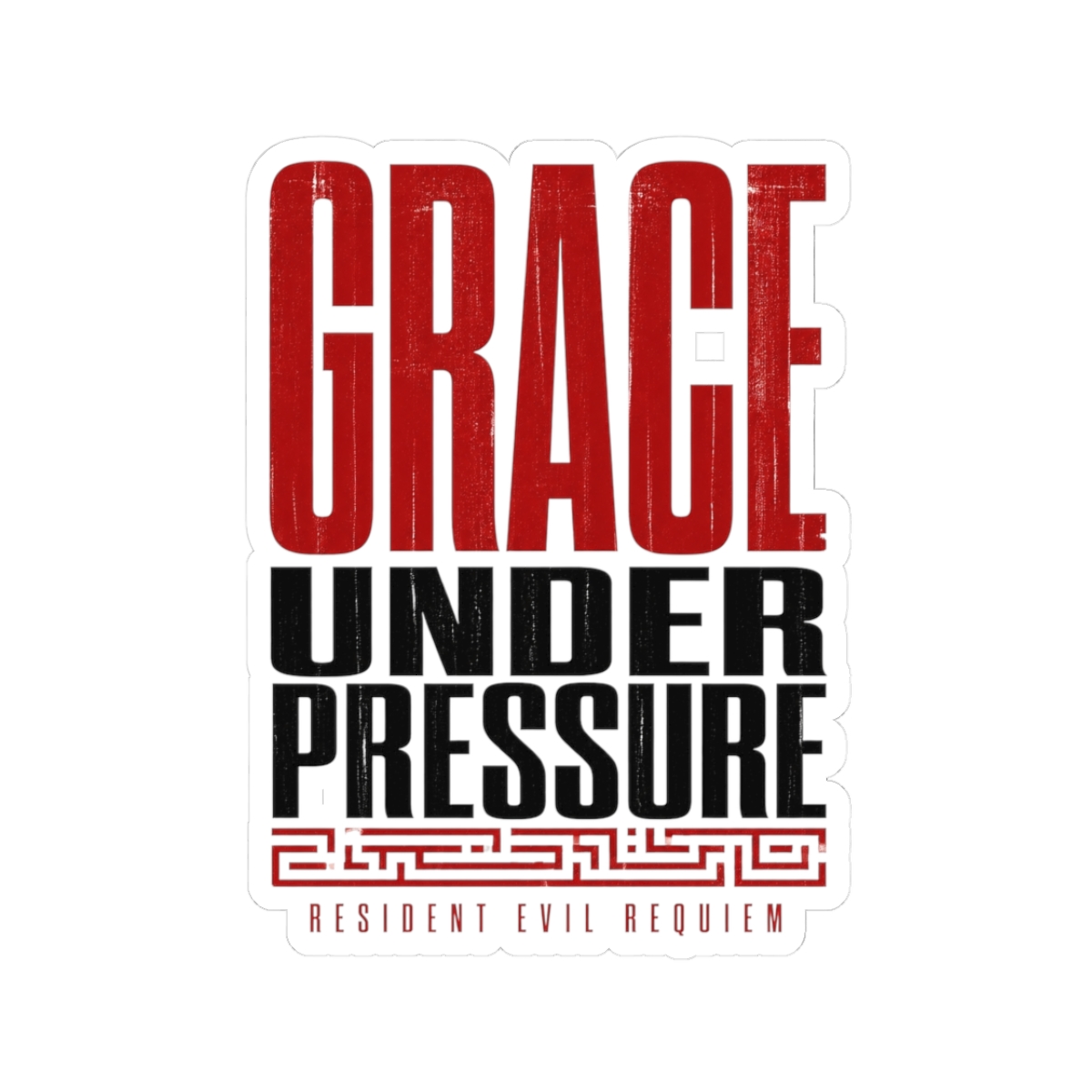 Resident Evil Requiem "Grace Under Pressure" Sticker - alternate angle 1, merchandise