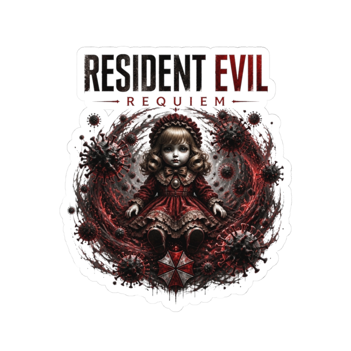 Resident Evil Requiem "Resident Evil Requiem" Sticker - alternate angle 2, merchandise