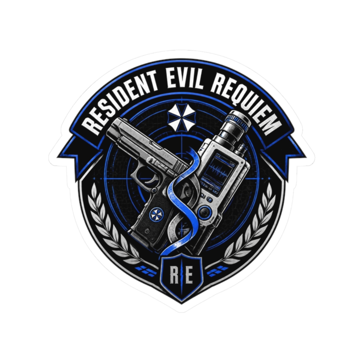 Resident Evil Requiem Pistol And Grace Sticker - Official Stickers merchandise