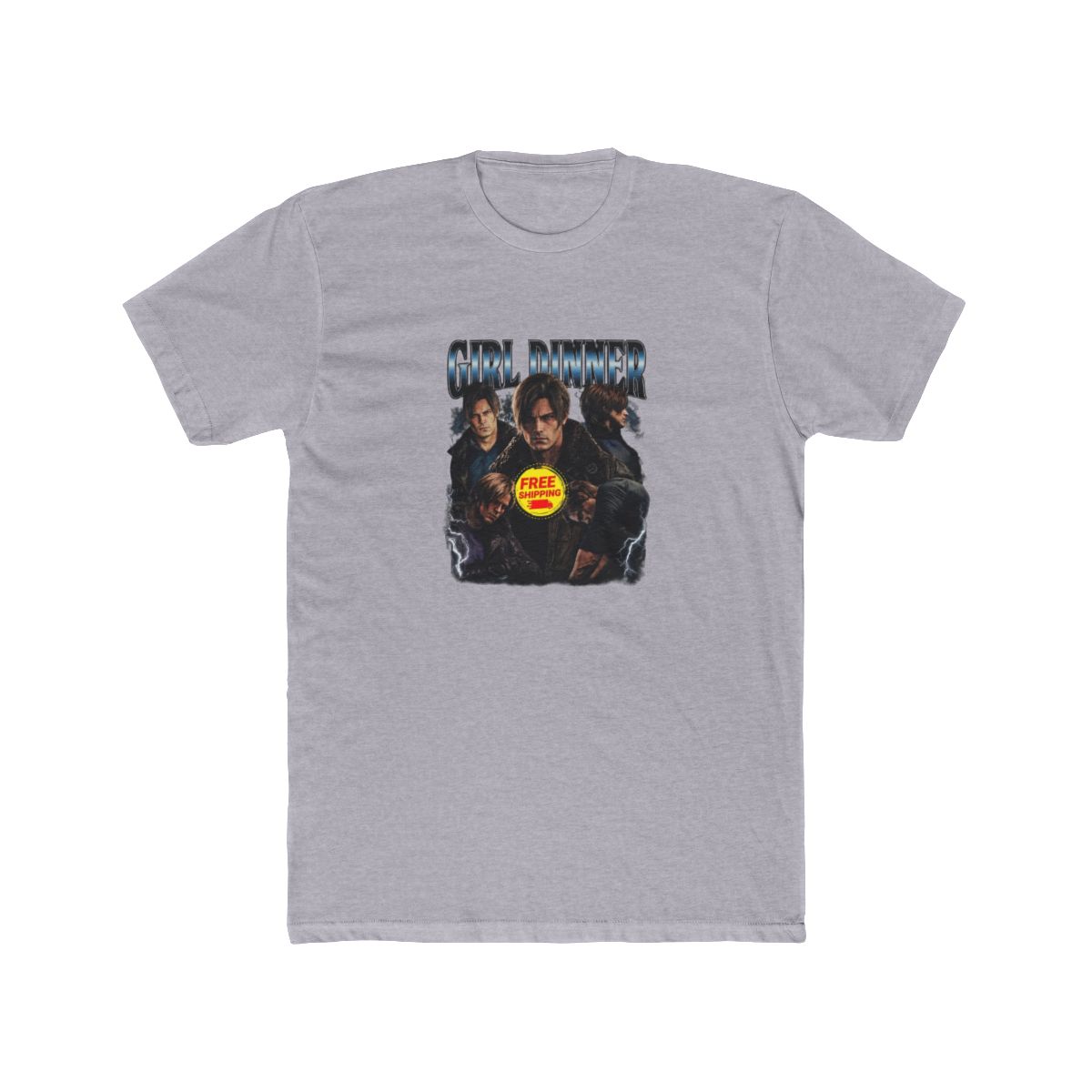 Girl Dinner Leon Kennedy Comfort Colors® Shirt, Resident Evil Tee, Requiem RE9 Fan Gift | Resident Evil Requiem - alternate angle 5, merchandise