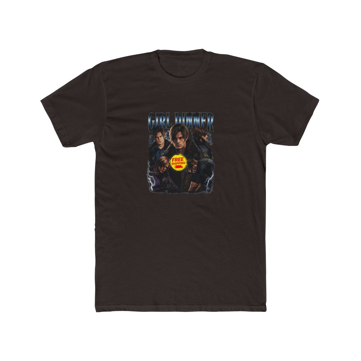 Girl Dinner Leon Kennedy Comfort Colors® Shirt, Resident Evil Tee, Requiem RE9 Fan Gift | Resident Evil Requiem - alternate angle 3, merchandise
