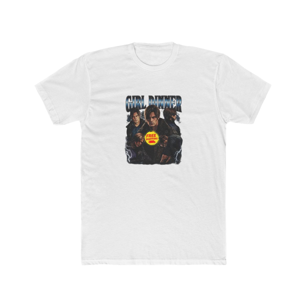 Girl Dinner Leon Kennedy Comfort Colors® Shirt, Resident Evil Tee, Requiem RE9 Fan Gift | Resident Evil Requiem - Resident Evil Requiem official T-Shirts merch
