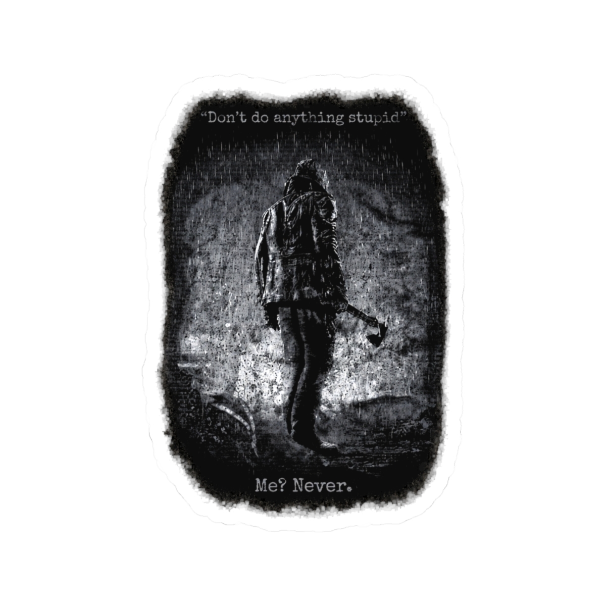 Resident Evil 9 Requiem Leon Kennedy Distressed Sticker | Resident Evil Requiem