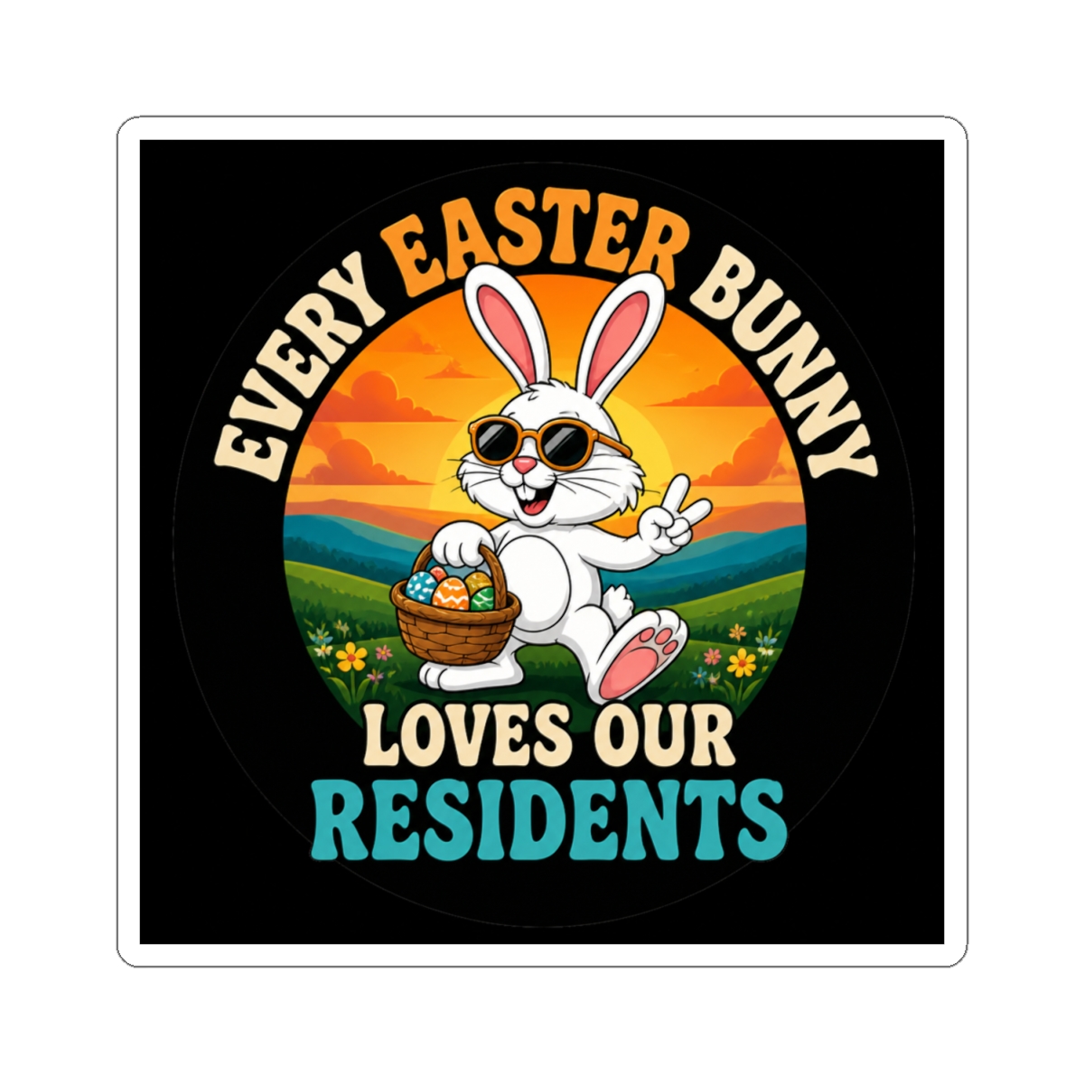 Every Easter Bunny Loves Residents Cute Nurse Classic Round Sticker | Resident Evil Requiem - alternate angle 1, merchandise